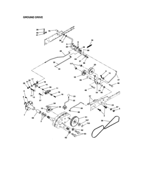 Ground Drive Diagram and Parts List for 917276013  Craftsman Lawn Tractor