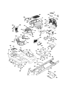 Chassis Assembly Diagram and Parts List for 917204021  Craftsman Lawn Tractor
