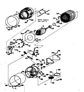 Part Location Diagram of 25620 Craftsman Air inlet screen