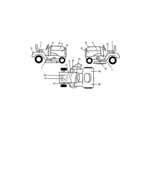 Decals Diagram and Parts List for 917272954  Craftsman Lawn Tractor