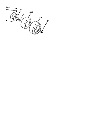 Wheels And Tires Diagram and Parts List for 917258113  Craftsman Lawn Tractor