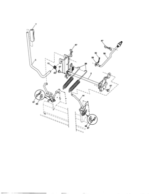 Lift Diagram and Parts List for 917276864  Craftsman Lawn Tractor