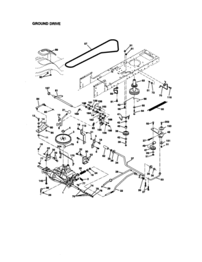 Ground Drive Diagram and Parts List for 917270670  Craftsman Lawn Tractor