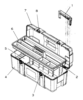Hand Box Diagram and Parts List for 70659923711-21  Craftsman Tool Stand & Cart