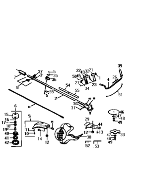 Drive Shaft And Cutter Head Diagram and Parts List for 358798471  Craftsman Trimmer