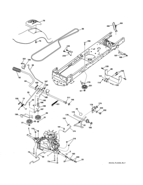 Ground Drive Diagram and Parts List for 917990370  Craftsman Lawn Tractor
