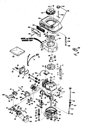 Part Location Diagram of 611123 Craftsman Lawn & garden equipment engine flywheel