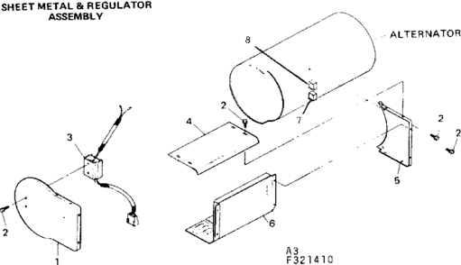 Sheet Metal & Regulator Assembly Diagram and Parts List for 580321410  Craftsman Engine