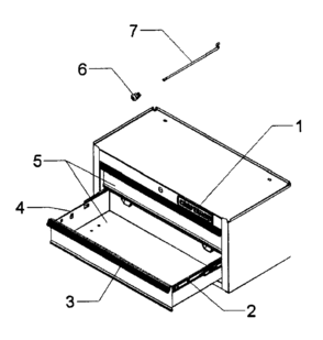 Tool Drawer Diagram and Parts List for 70637980  Craftsman Tool Stand & Cart