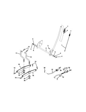 Lift Assembly Diagram and Parts List for 917272681  Craftsman Lawn Tractor