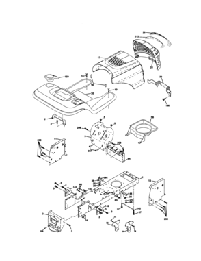 Chassis And Enclosures Diagram and Parts List for 917272084  Craftsman Lawn Tractor