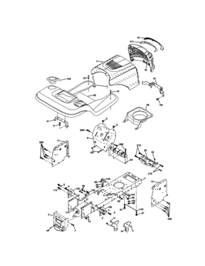 Chassis And Enclosures Diagram and Parts List for 917271851  Craftsman Lawn Tractor