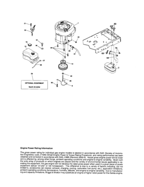 Engine Diagram and Parts List for 917287210  Craftsman Lawn Tractor