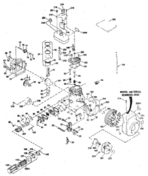 Engine Diagram and Parts List for 143784092  Craftsman Engine