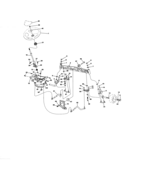 Steering Assembly Diagram and Parts List for 917204092  Craftsman Lawn Tractor