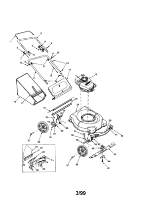 Part Location Diagram of 782-0054A-0689 Husky DECK ASSEMBLY-19IN