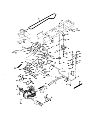 Drive Diagram and Parts List for 917277080  Craftsman Lawn Tractor