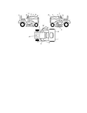 Decals Diagram and Parts List for 917274641  Craftsman Lawn Tractor