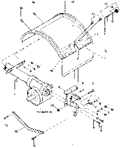 Hood, bracket & depth regulator Diagram and Parts List for 98729904  Craftsman Tiller