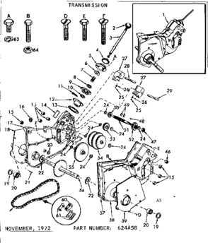 Replacement Parts Diagram and Parts List for 917299580  Craftsman Tiller