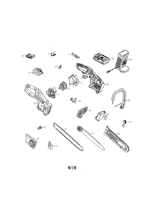 Cordless Chainsaw Diagram and Parts List for CLCS6016S  Craftsman Chainsaw