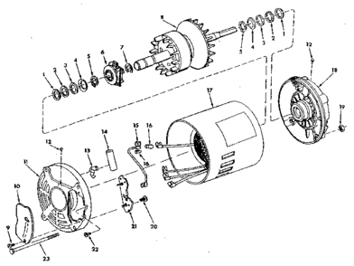 Motor - 816613 Diagram and Parts List for 816613  Craftsman Power Motor