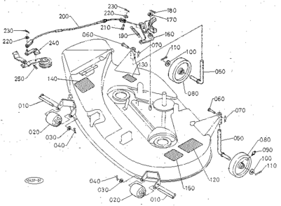 Mower Brake - Label Diagram and Parts List for 3904  Craftsman Lawn Mower