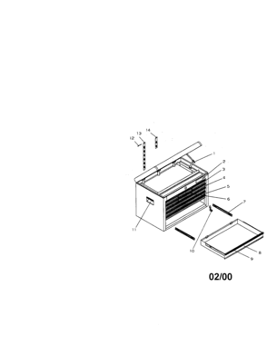 Part Location Diagram of A15150-EB Craftsman Drawer