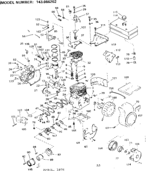 Part Location Diagram of 666202 Craftsman Engine