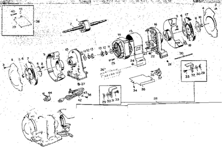 Split Phase, 115 Volts, 60 Cycle, 3450 R.p.m. Diagram and Parts List for 39719571  Craftsman Grinder