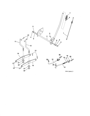 Lift Diagram and Parts List for 917254703  Craftsman Lawn Tractor