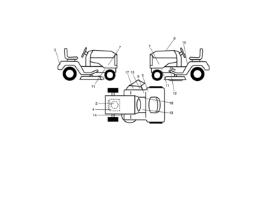 Decals Diagram and Parts List for 917280151  Craftsman Lawn Tractor