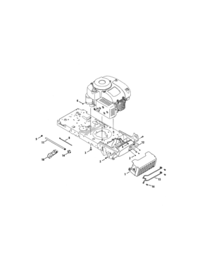 Engine/muffler Shield Diagram and Parts List for 247273740  Craftsman Lawn Tractor
