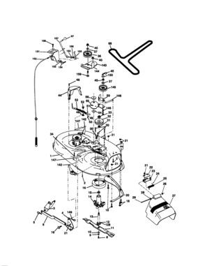 Mower Deck Diagram and Parts List for 917270535  Craftsman Lawn Tractor