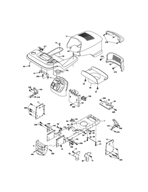 Chassis And Enclosures Diagram and Parts List for 917275684  Craftsman Lawn Tractor