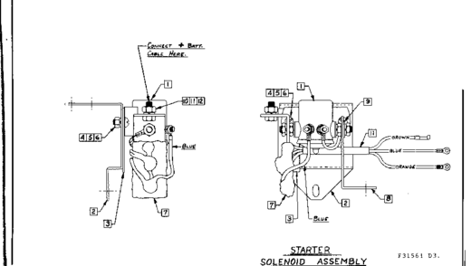 Starter Solenoid Assembly Diagram and Parts List for 58031561  Craftsman Engine