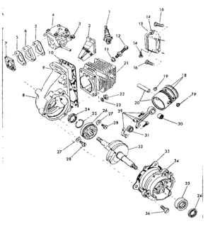 Part Location Diagram of 1581R Craftsman Model nbr