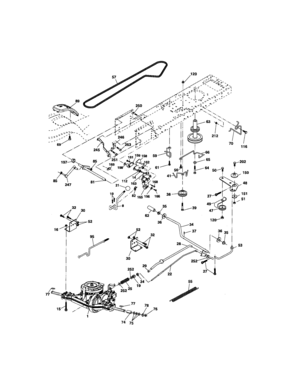 Ground Drive Diagram and Parts List for 917276825  Craftsman Lawn Tractor