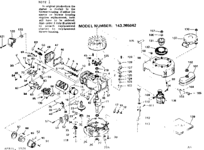 Part Location Diagram of 610944A Craftsman Magneto