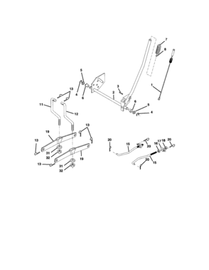 Lift Assembly Diagram and Parts List for 917273790  Craftsman Lawn Tractor