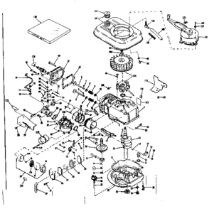 Basic Engine Diagram and Parts List for 143124071  Craftsman Engine
