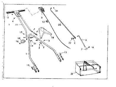 Handle Assembly Diagram and Parts List for 53681994  Craftsman Lawn Mower