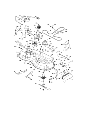 Mower Deck Diagram and Parts List for 917288142  Craftsman Lawn Tractor