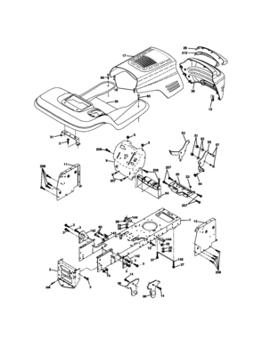 Chassis And Enclosures Diagram and Parts List for 917271631  Craftsman Lawn Tractor