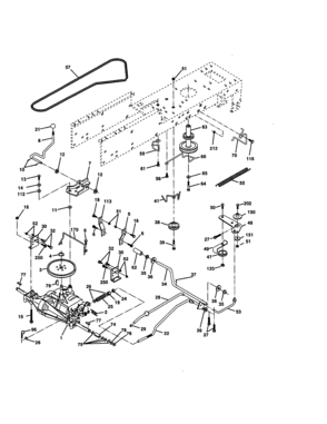 Ground Drive Diagram and Parts List for 917272353  Craftsman Lawn Tractor