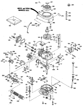 Replacement Parts Diagram and Parts List for 143404472  Craftsman Engine