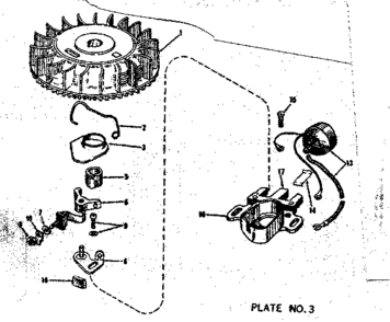 Magneto No. 610666 Diagram and Parts List for 143122202  Craftsman Engine