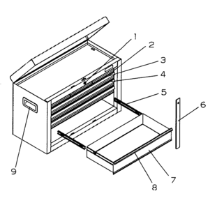 Tool Box Diagram and Parts List for 706597741  Craftsman Tool Stand & Cart