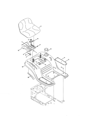Seat/fender Diagram and Parts List for 247273730  Craftsman Lawn Tractor