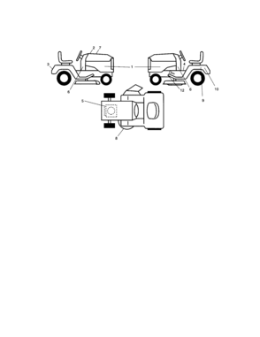 Decals Diagram and Parts List for 917286120  Craftsman Lawn Tractor